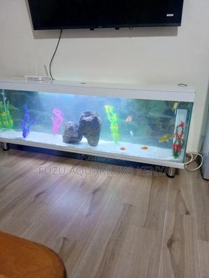 White Aquarium Tv Stand Unit Fish Tank - main view