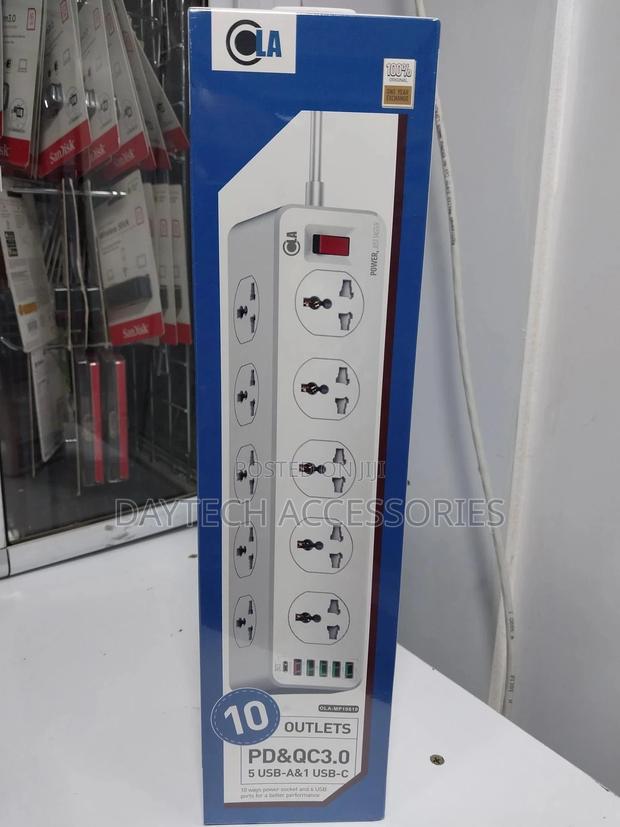 Power Strip Extension With Type C Usb Ports 10 Power Sockets