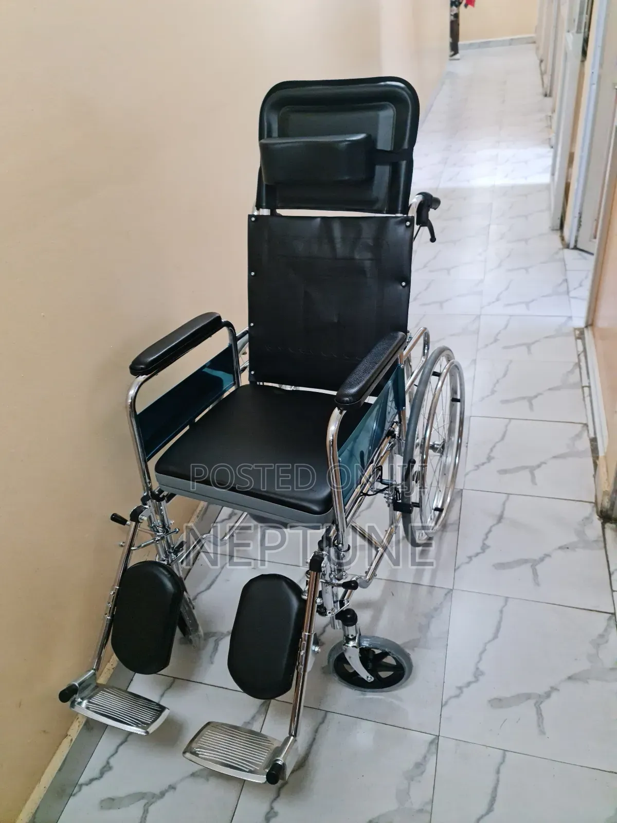 Reclining Highback Commode Wheelchair