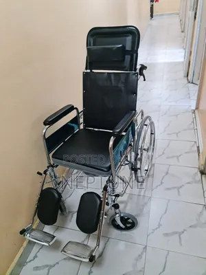 Reclining Highback Commode Wheelchair