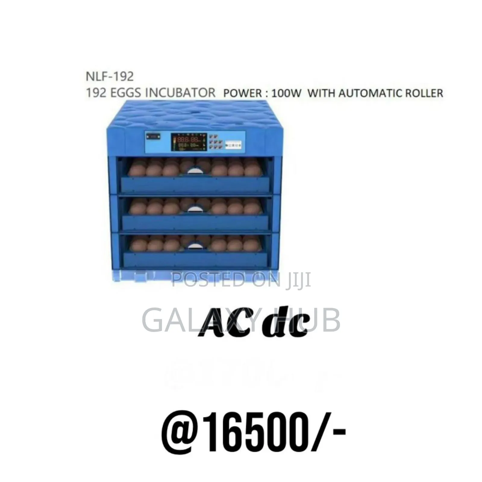 192 Eggs Ac/Dc Automatic Incubator
