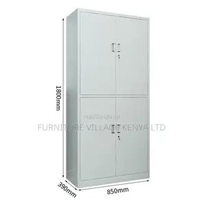 Cabinets:4-Door Secure Metal Storage Locker for Office Use