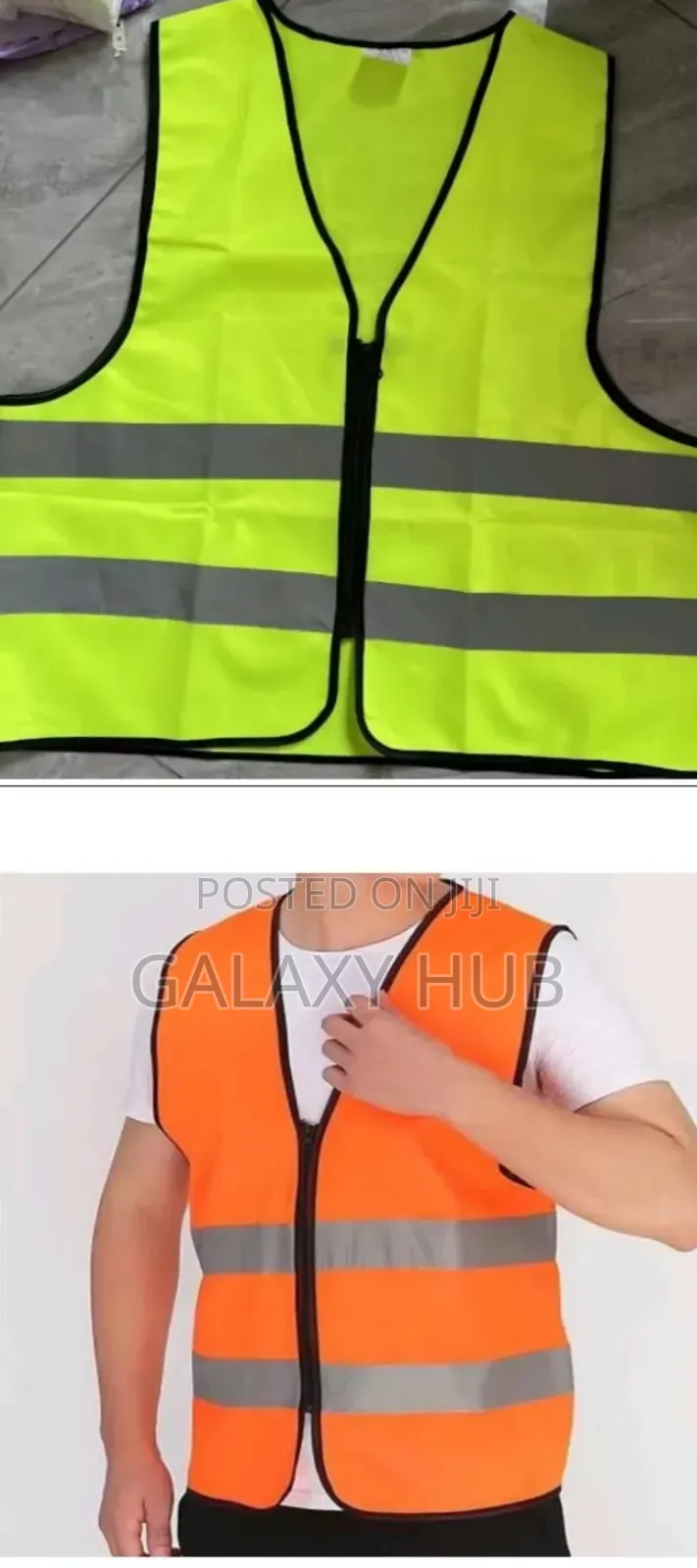 Reflective Vests With Zip Without Pockets