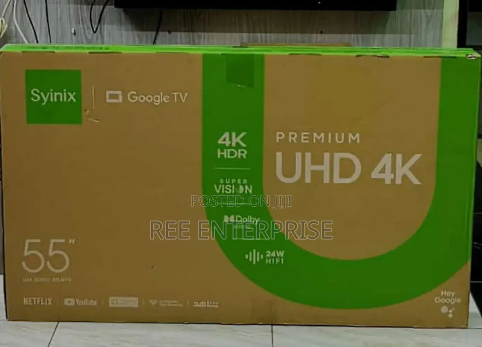 Syinix 55 Uhd4k Google Tv
Super Vision
 Dolby Atmos