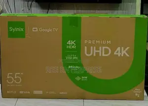 Syinix 55 Uhd4k Google Tv
Super Vision
 Dolby Atmos