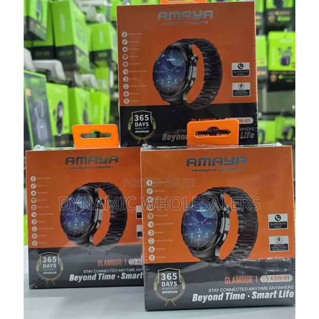 Amaya Asw-01 Metallic Silver Smart Watchq