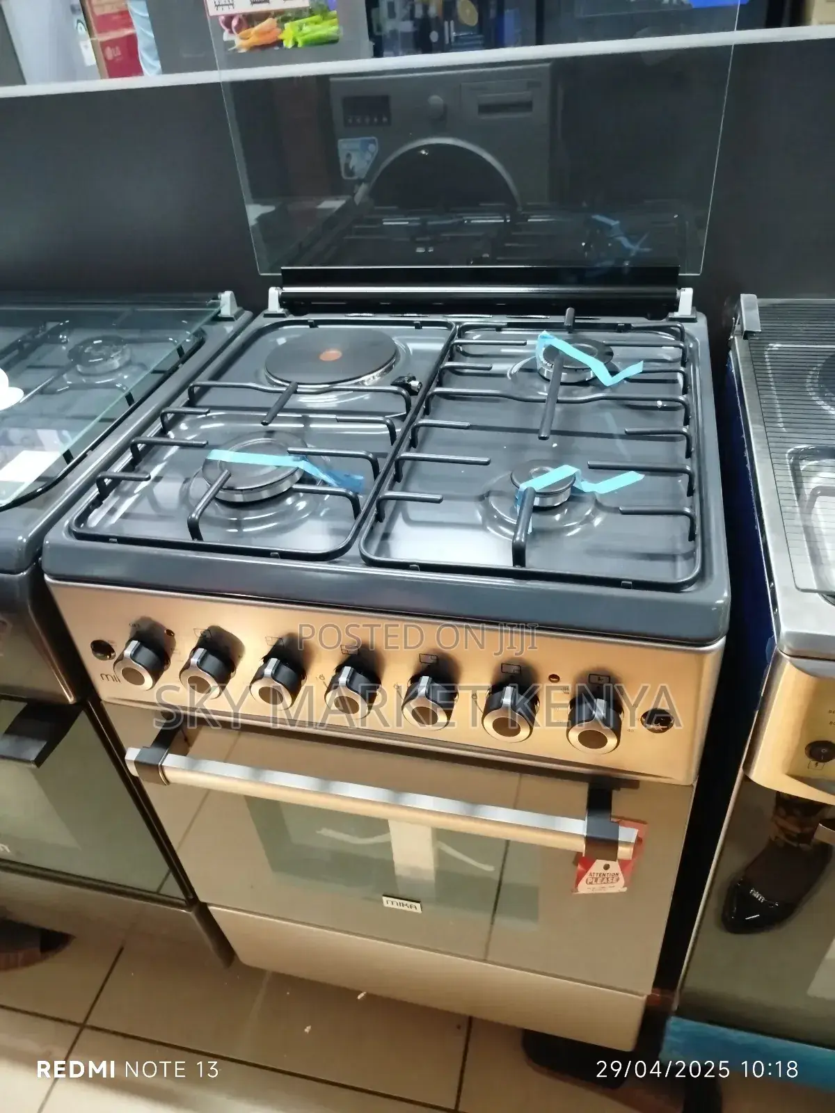 Mika Standing Cooker 58×58 Cm 3 Gas+ 1 Electric