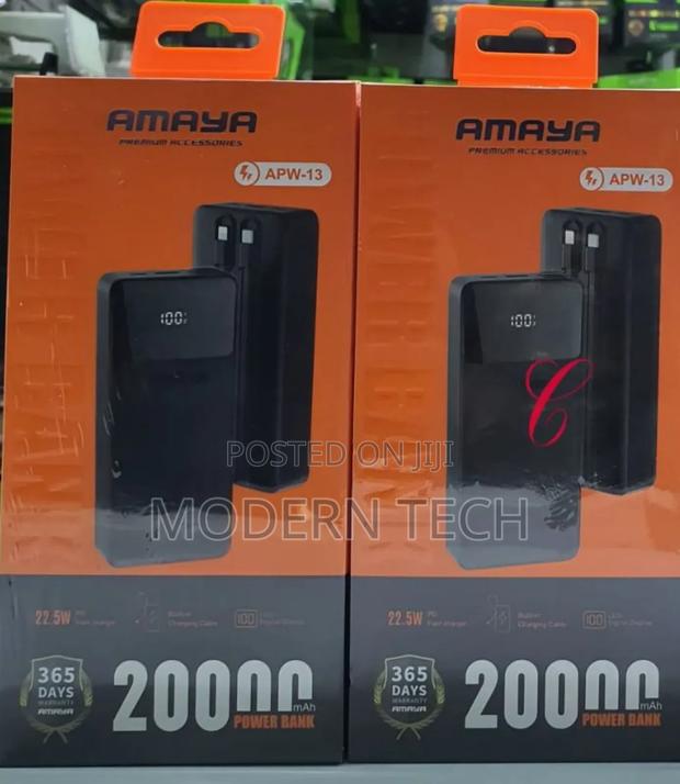 20000mah Capacity
22.5w Super Fast Charging
Two Usb-a Ports. - thumbnail 2