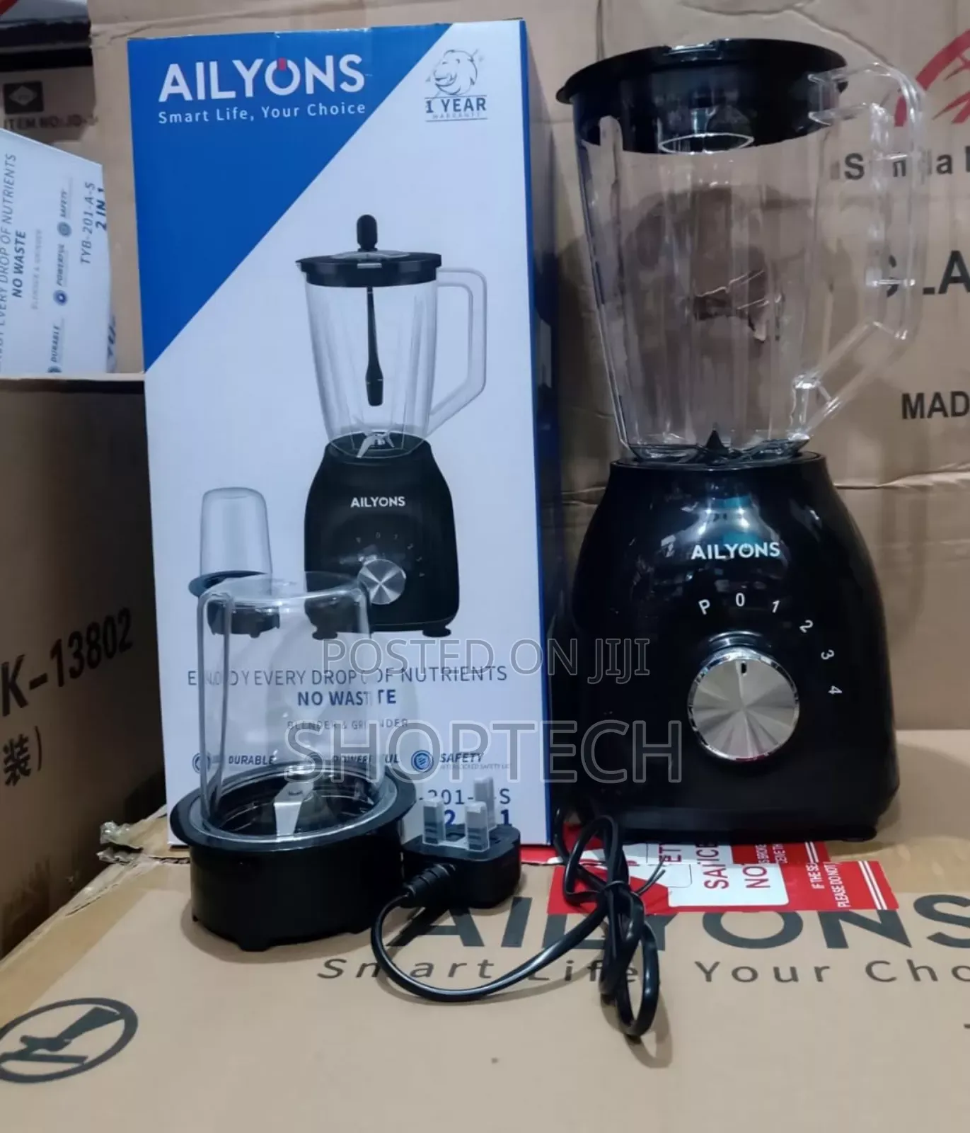 Ailyons 2in1 Blender Tyb -201 Black