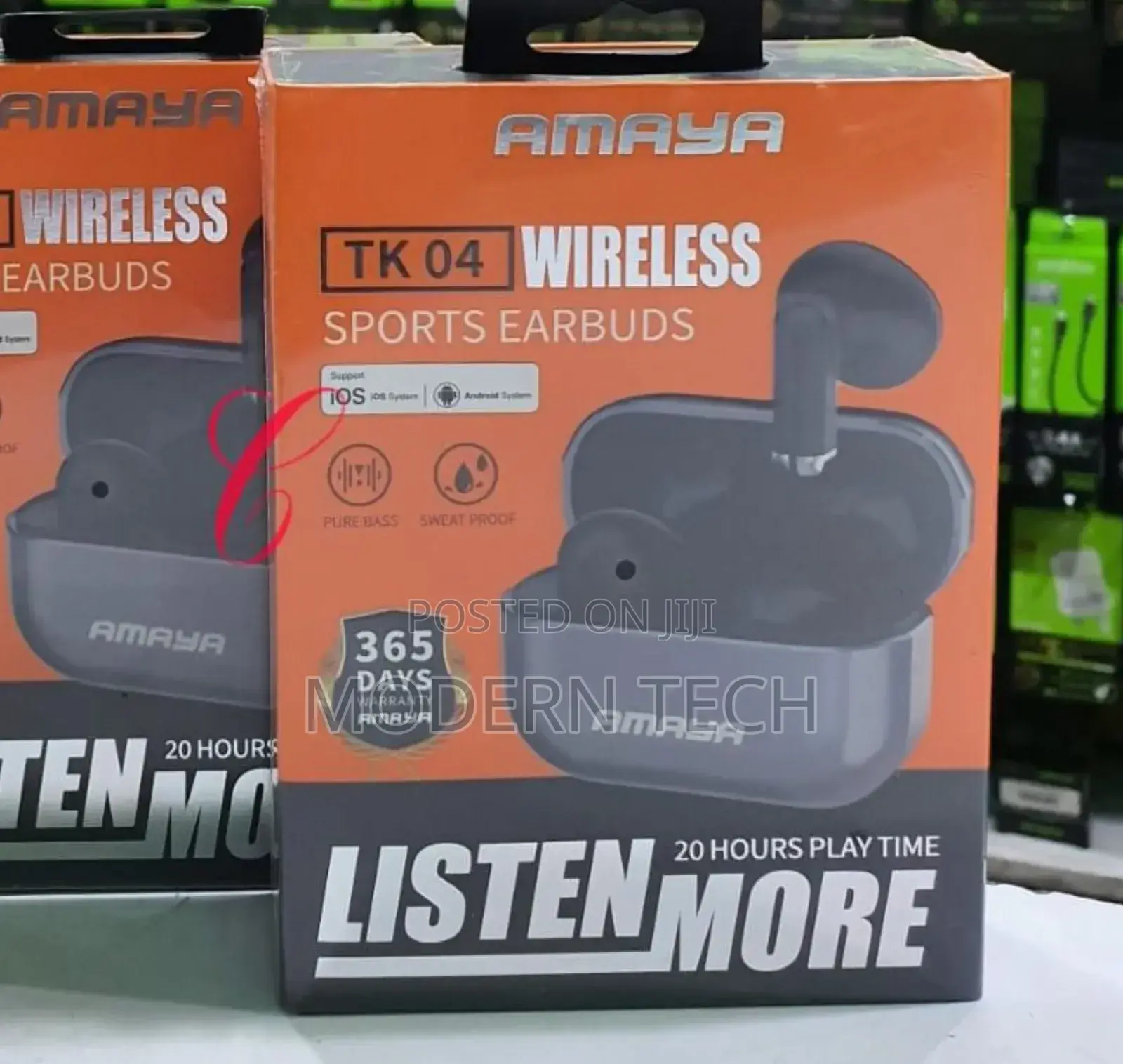 Amaya Tk 04 Wireless Sports Earbuds 5.3 Bluetooth