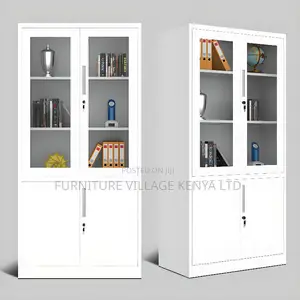 Office Cabinet:Two-Section Modular Office Storage Unit