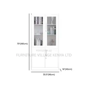 Office Cabinet:Two-Section Modular Office Storage Unit