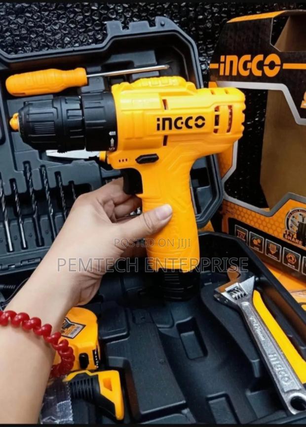 12v Cordless Drill and 81pcs Tool Set Ingco - thumbnail 2