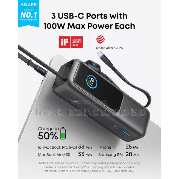 Anker Power Bank 165w With Retractable Cables - thumbnail 2