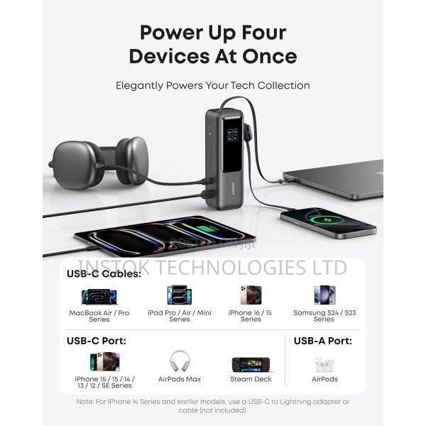 Anker Power Bank 165w With Retractable Cables - thumbnail 3
