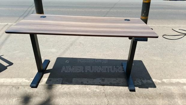 Brown 1.4m Height Adjustable Desk