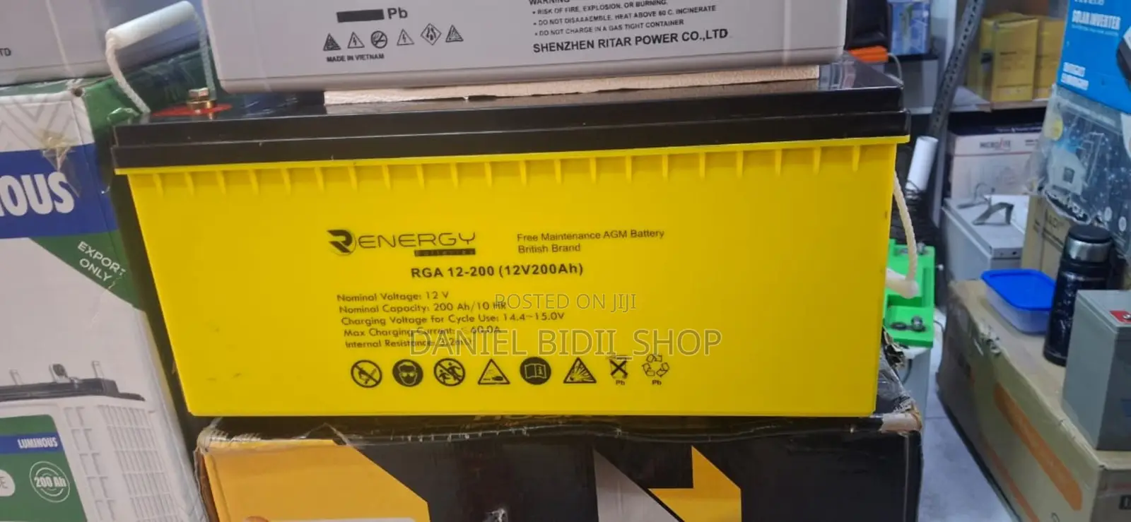 R Energy Free Maintenance Agm Battery British 200ah
