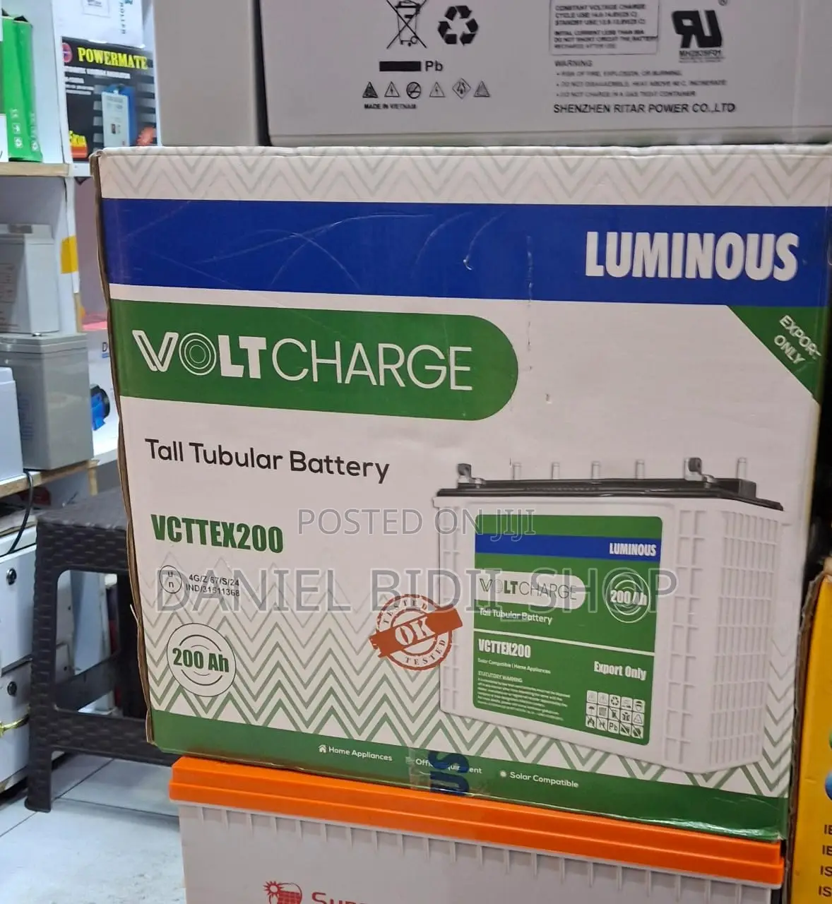 Luminous Tall Tubular Voltcharge Battery 200ah