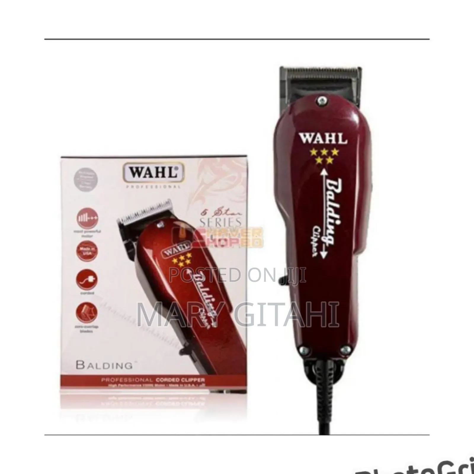 New*Maroon *Balding Wahl Shaver*