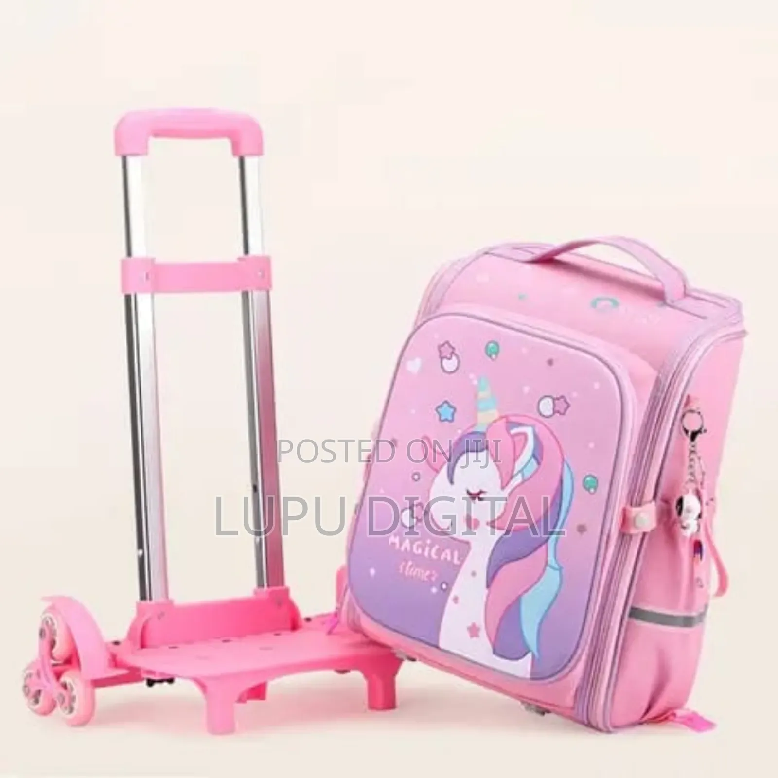 Cartoon School Trolley Bags For Girls Boys Rolling Backpack