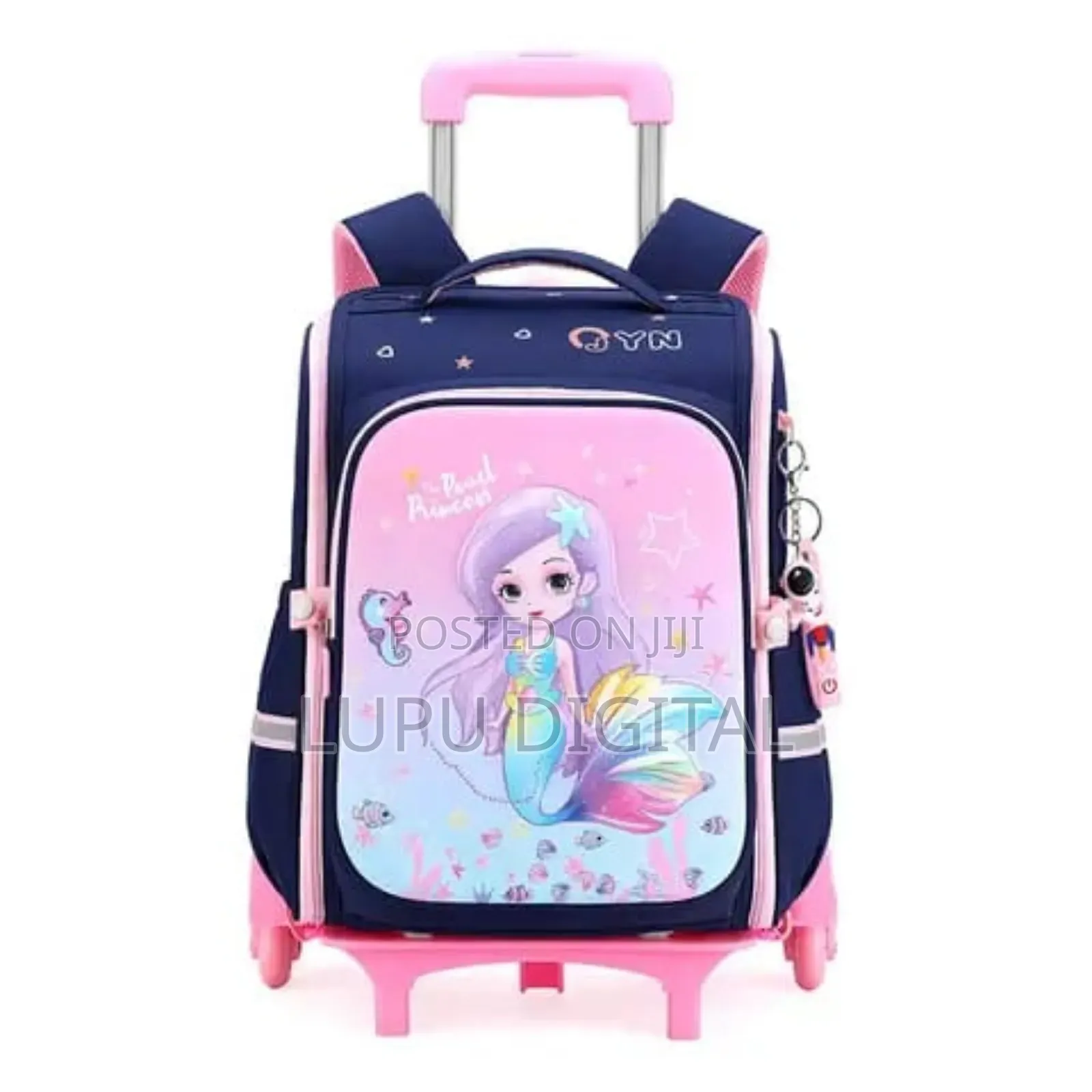 Cartoon School Trolley Bags For Girls Boys Rolling Backpack