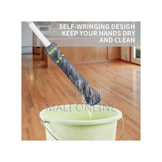Self Wringing Squeeze Twist Mop Microfiber Extendable Handle - thumbnail 3