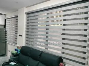 Light Grey Living Room Window Curtain Blinds