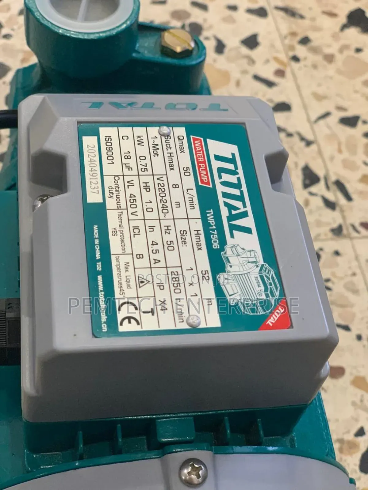 Water Pump 750w (50l/P) Total Twp17506
