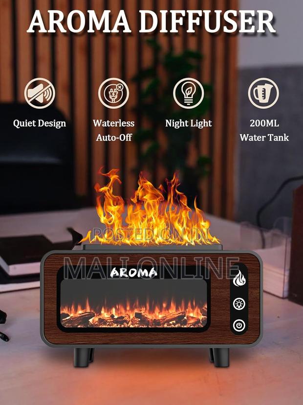 Flame Humidifier Fireplace Aromatherapy Air Humidifier - thumbnail 4