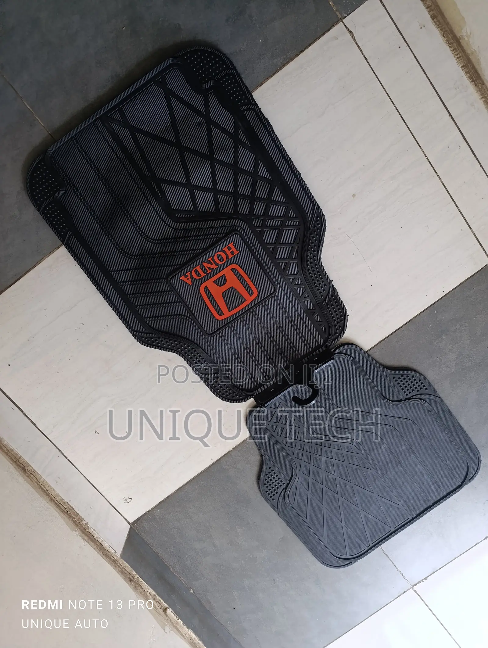 Black 5 PCS Car Mats/ Honda Branded Car Mats