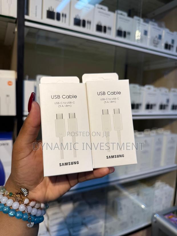 Original Samsung Usb-C to Usb-C Cable 1.8m 5a White - main view