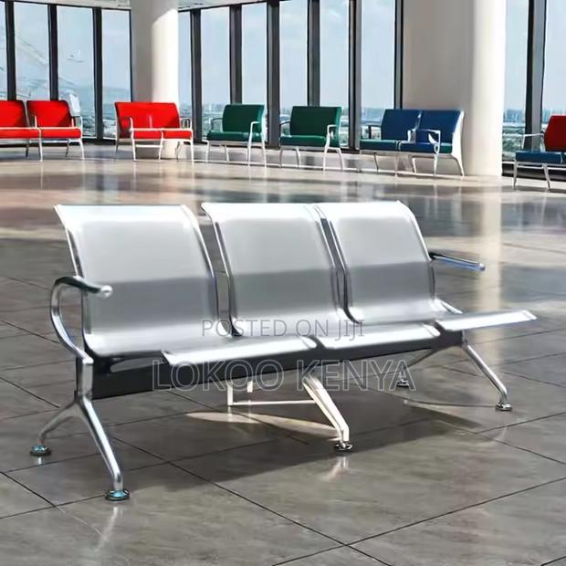 Office Bench: 3-Seater Non-Padded Reception Bench - thumbnail 2