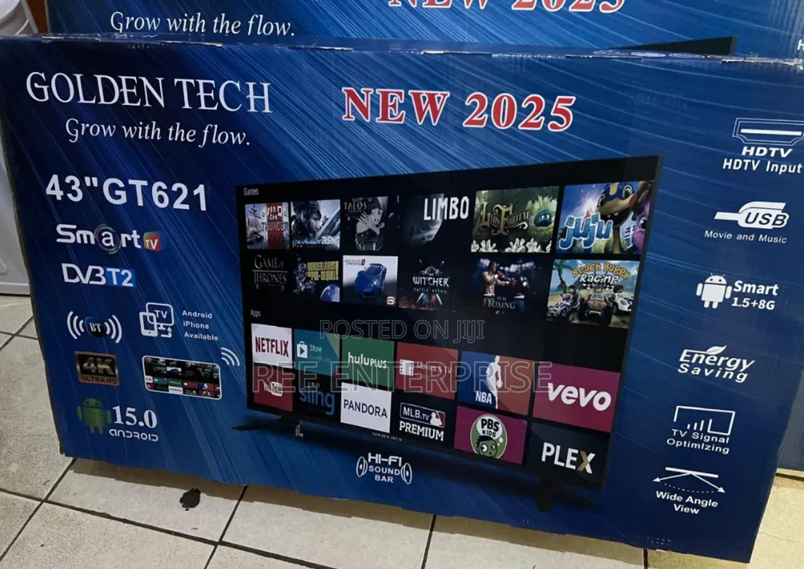 New Golden Tech 43 Inches 4k Smart Android  Digital Tv