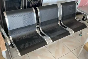 Office Bench:Modern 3-Seater Office Waiting Area Chair