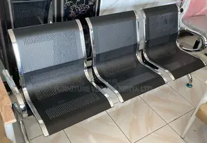 Office Bench:Modern 3-Seater Office Waiting Area Chair