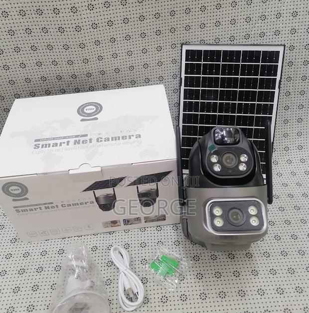 Restocked Dual Lens 2mp V380 Pro 4g Solar PTZ Camera