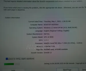 Laptop Dell 16GB Intel Core Ultra 7 SSD 1T