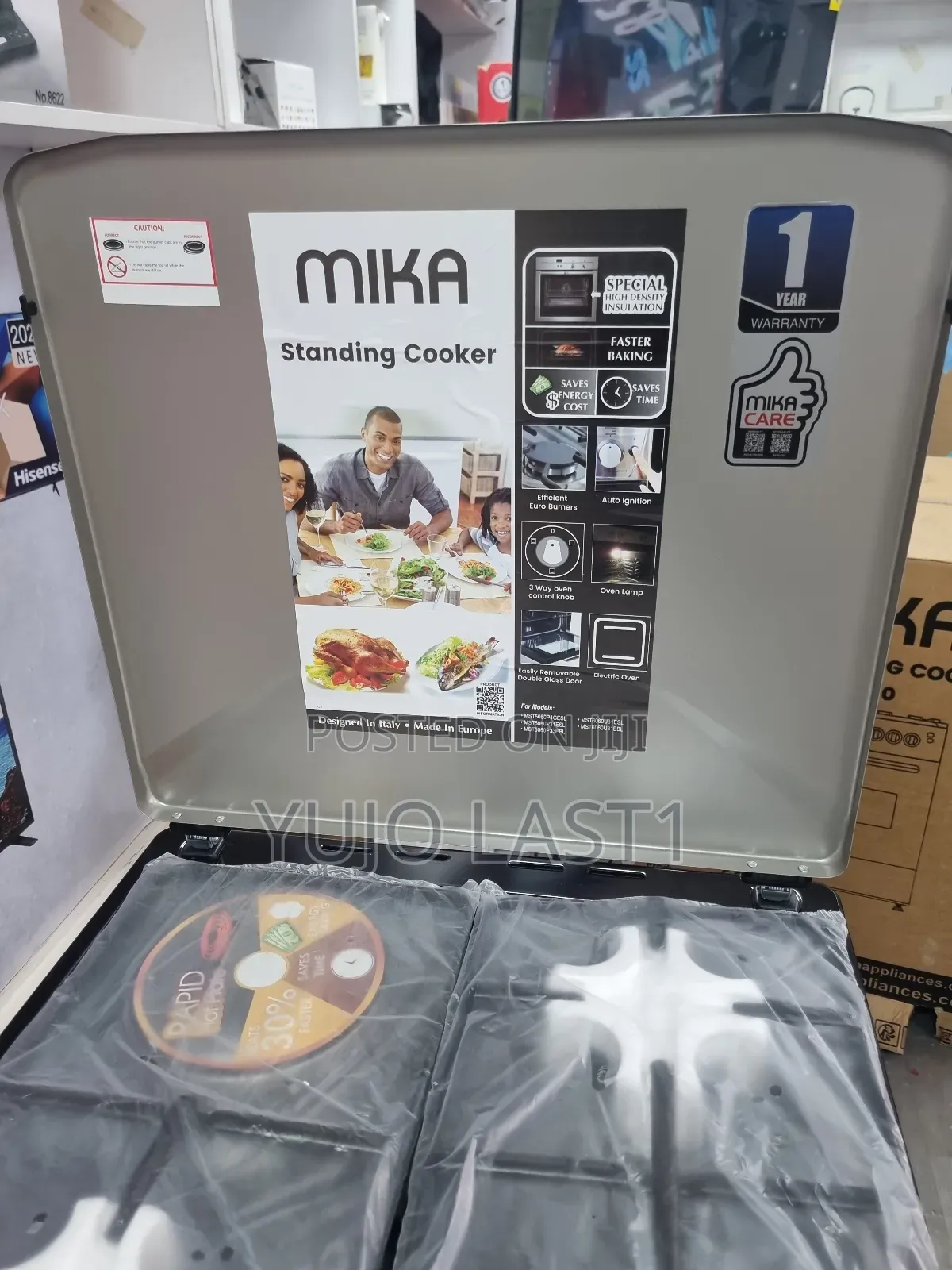 Mika Standing Cooker, 50cm X 60cm, 3 Gas Pool Jet Burners