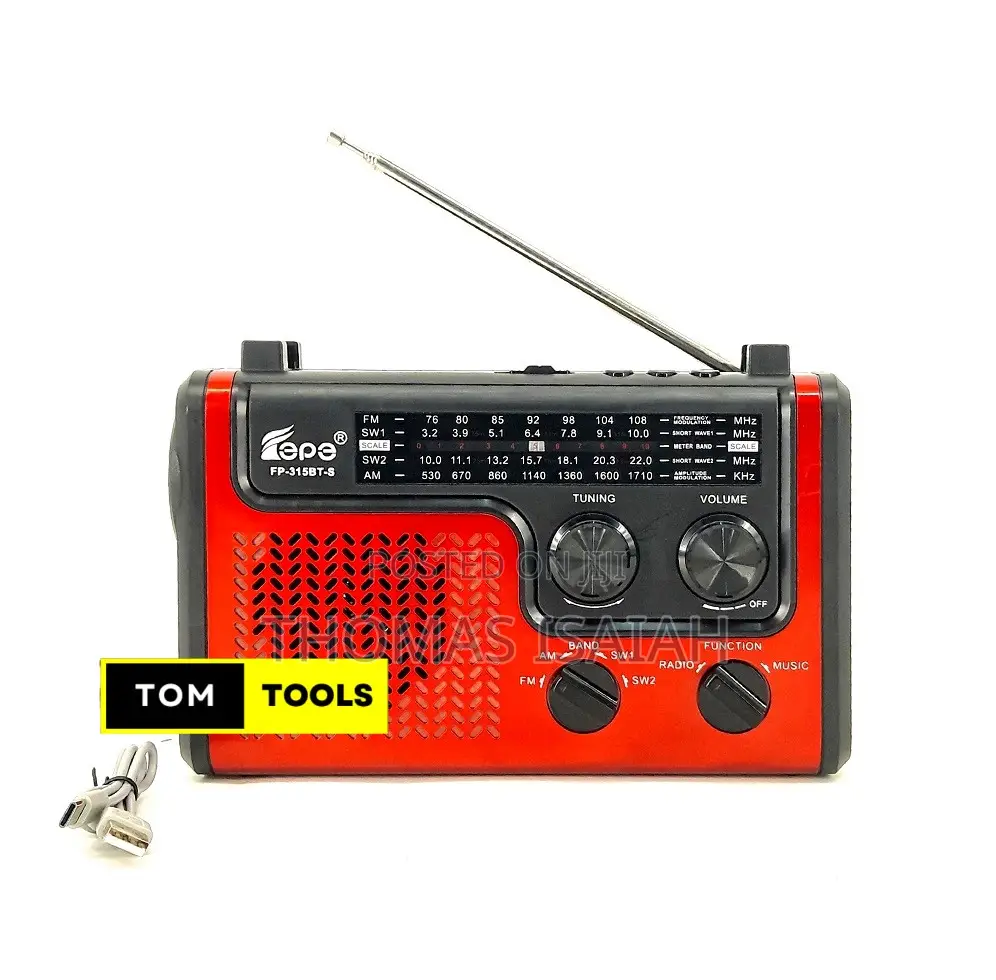 Fp315bts Solar Rechargeable 3 Band Radio With Bluetooth, Us