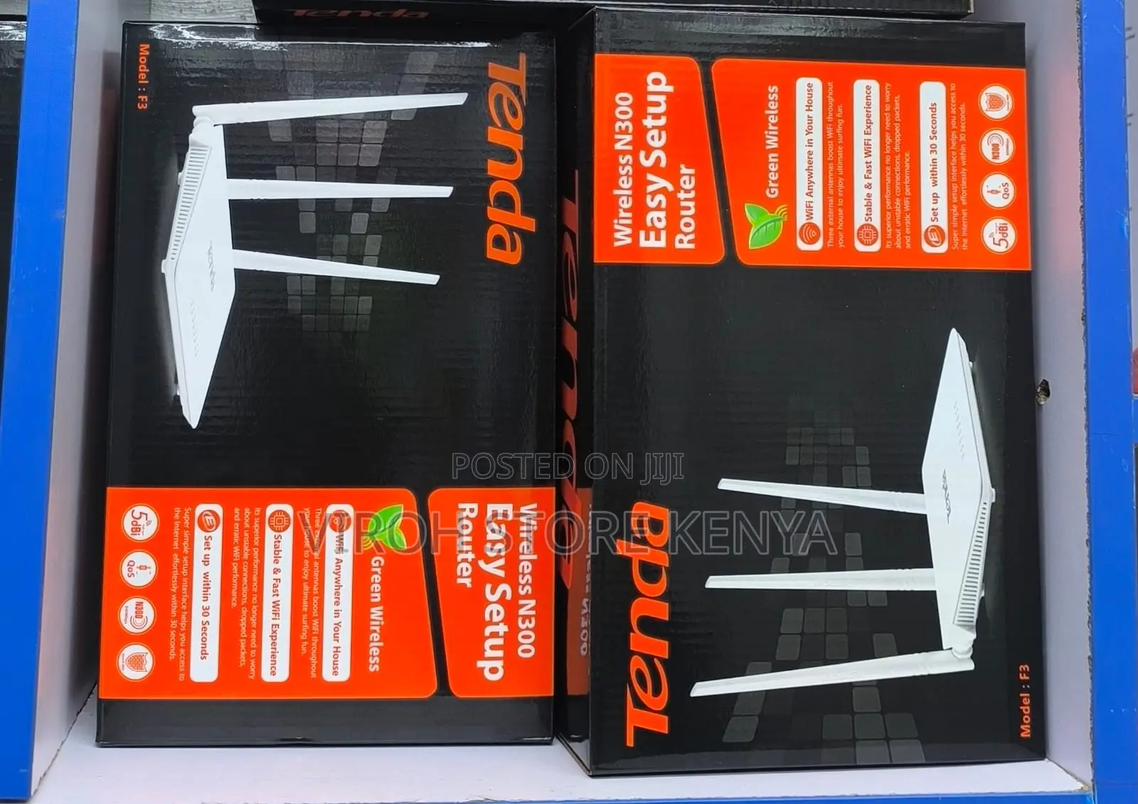 Tenda N300 Wi-Fi Router With High Power 5dbi Antennas (F3)