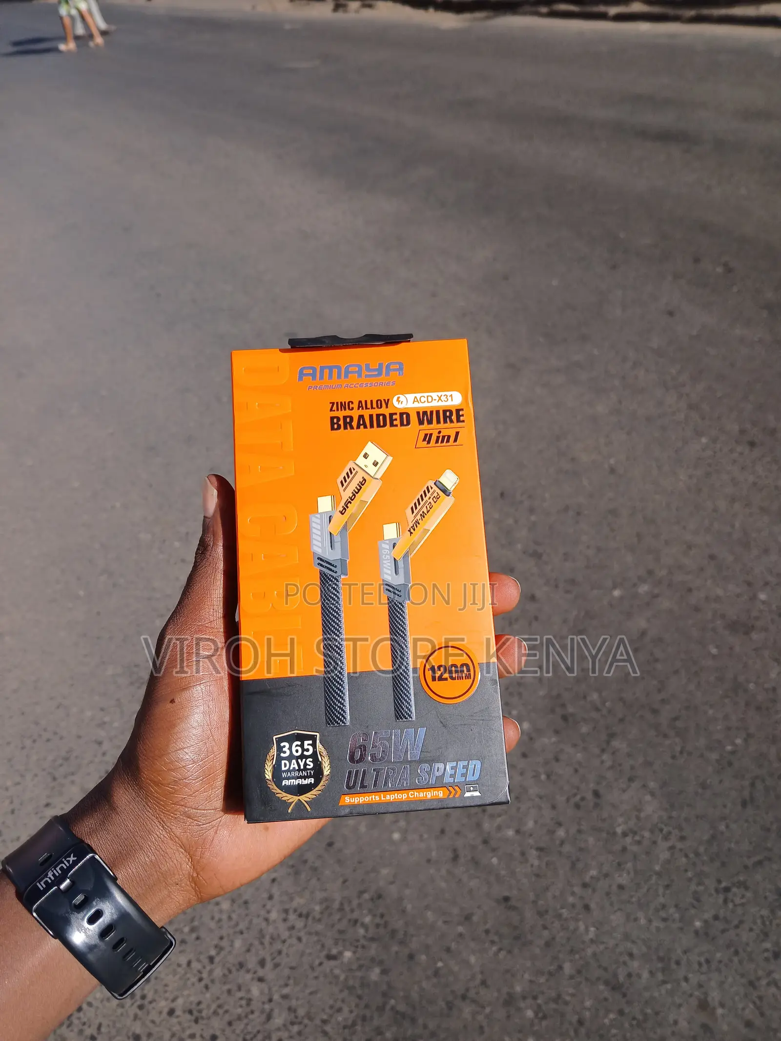 Amaya Acd-X31 Data Cable 65w Super Fast Charging 1.2m 4-in-1