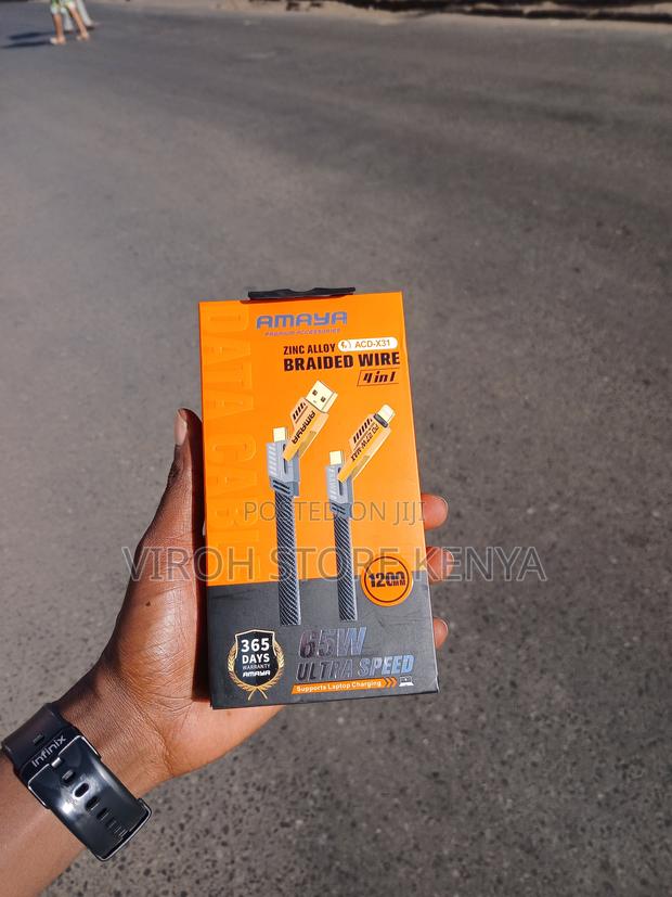 Amaya Acd-X31 Data Cable 65w Super Fast Charging 1.2m 4-in-1