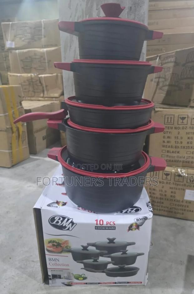 10pcs Granite Cookware With a Glass Lid - main view