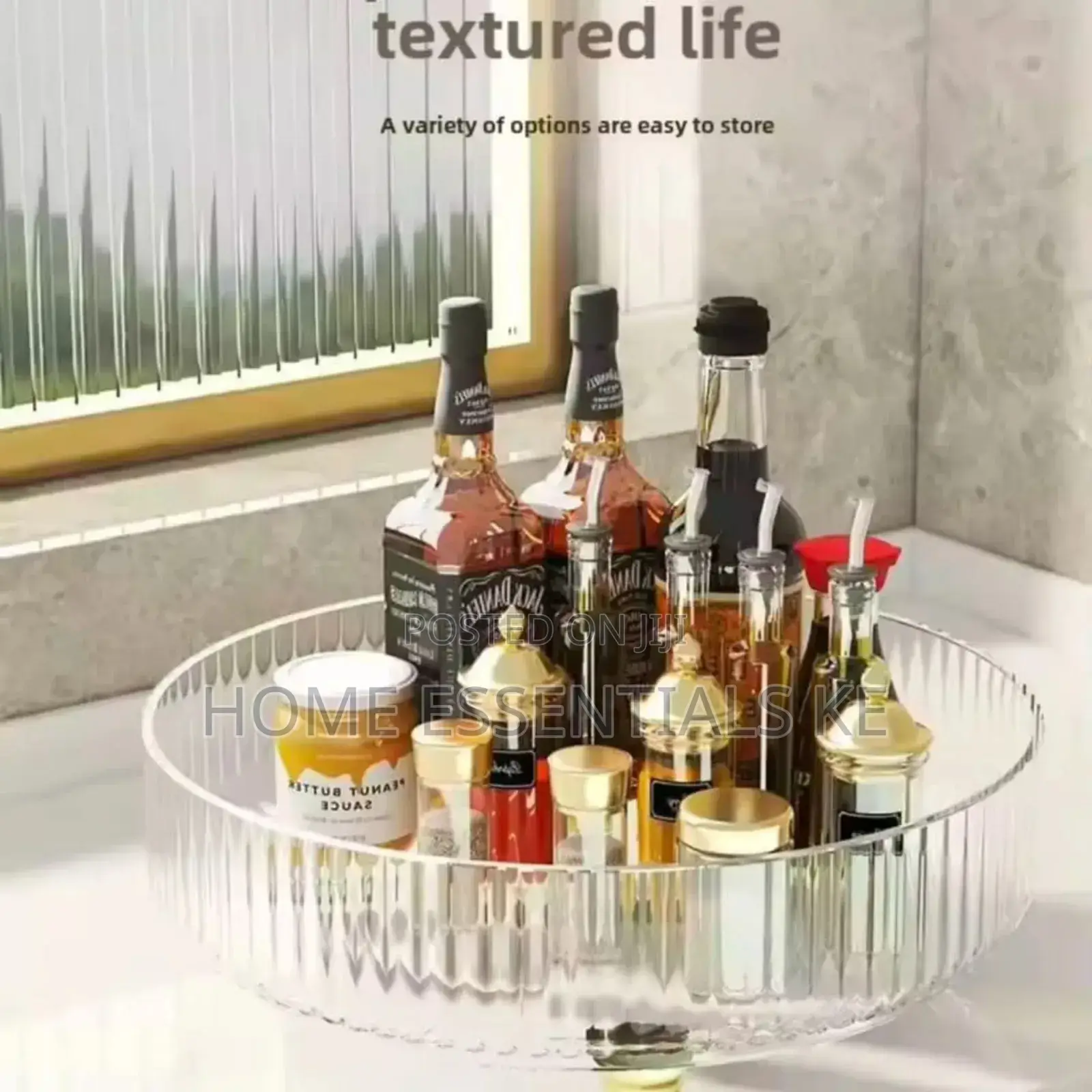 *360°Acrylic Rotating Turntable Organizer 29cm X 6.5cm