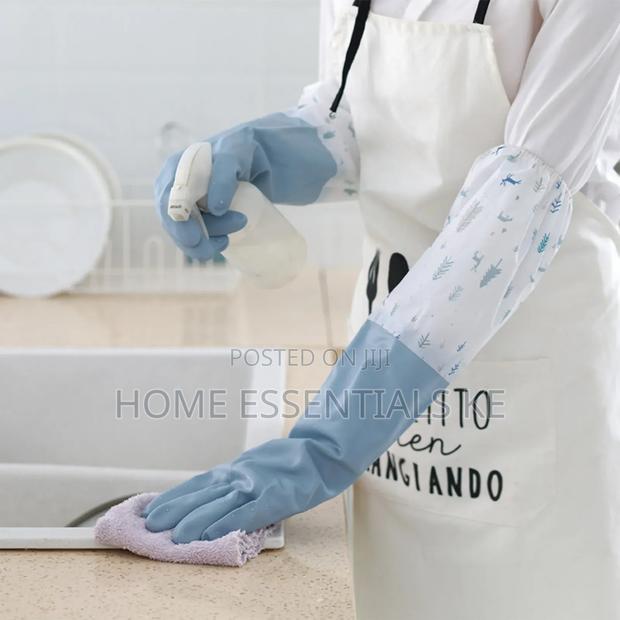 1pair Long Silicon Waterproof Kitchen/Household Gloves* - thumbnail 6