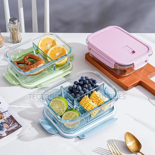 1040ml Double Partioned Borosilicate Glass Container* - thumbnail 5