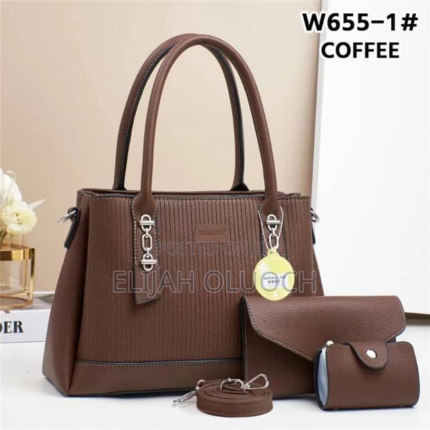 Classic 3 in 1 Quality Leather Hand Bags - thumbnail 2