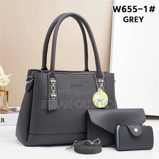 Classic 3 in 1 Quality Leather Hand Bags - thumbnail 3