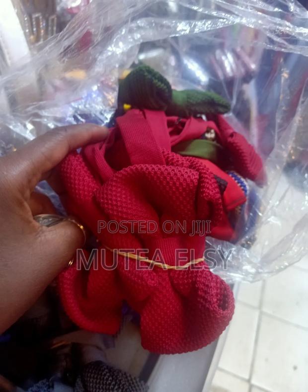 Redwine,Skyblue Stripped Cream Yellow Knitted Bowties - main view