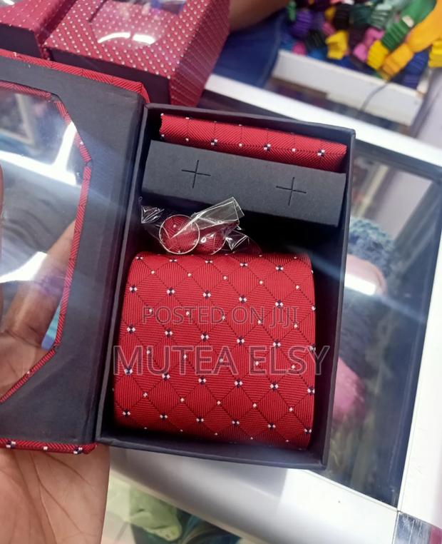 Redwine Polycadot White Geometric Tie Sets - thumbnail 3